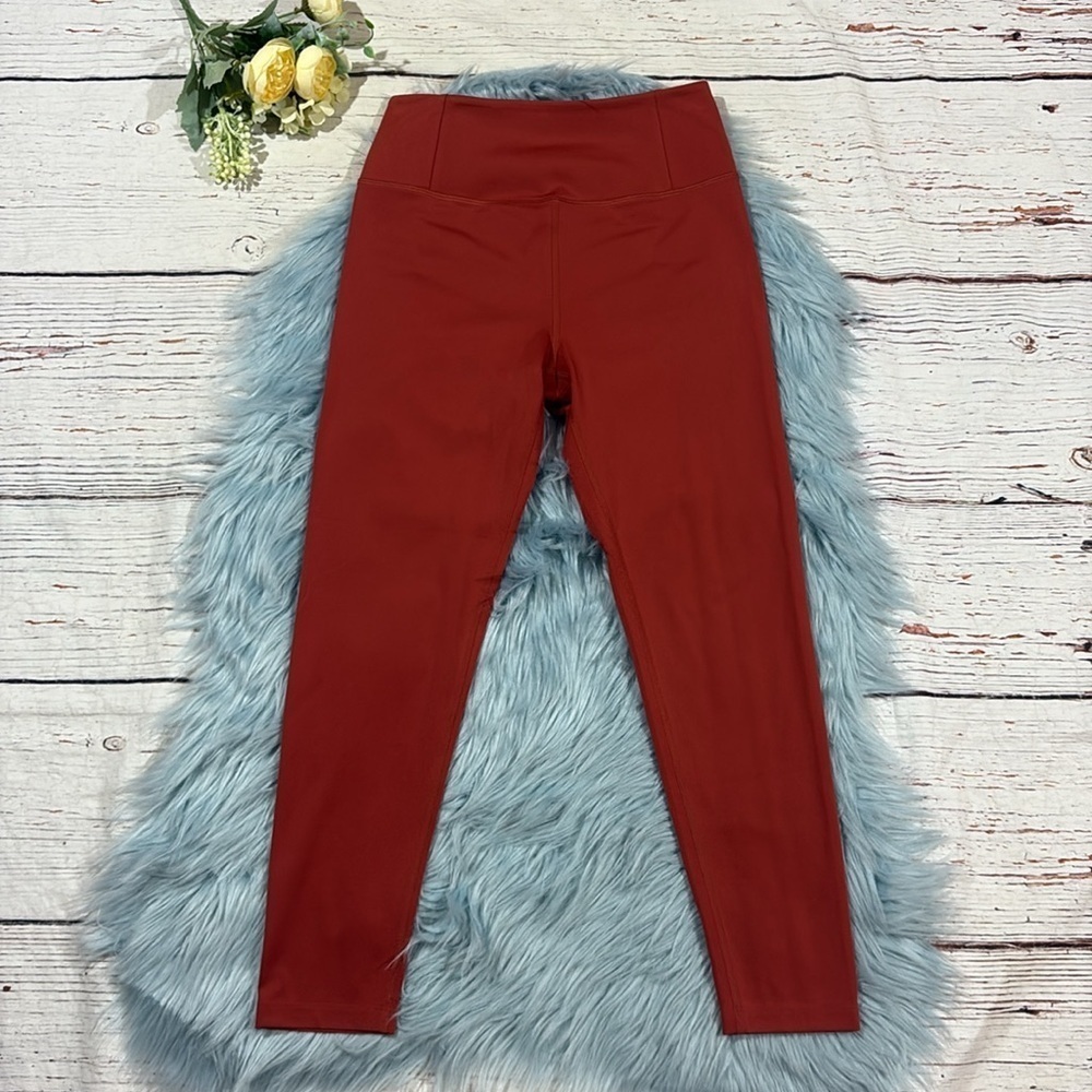 Girlfriend Collective Red Ochre High Rise 3/4 Leggings - Picture 6 of 8